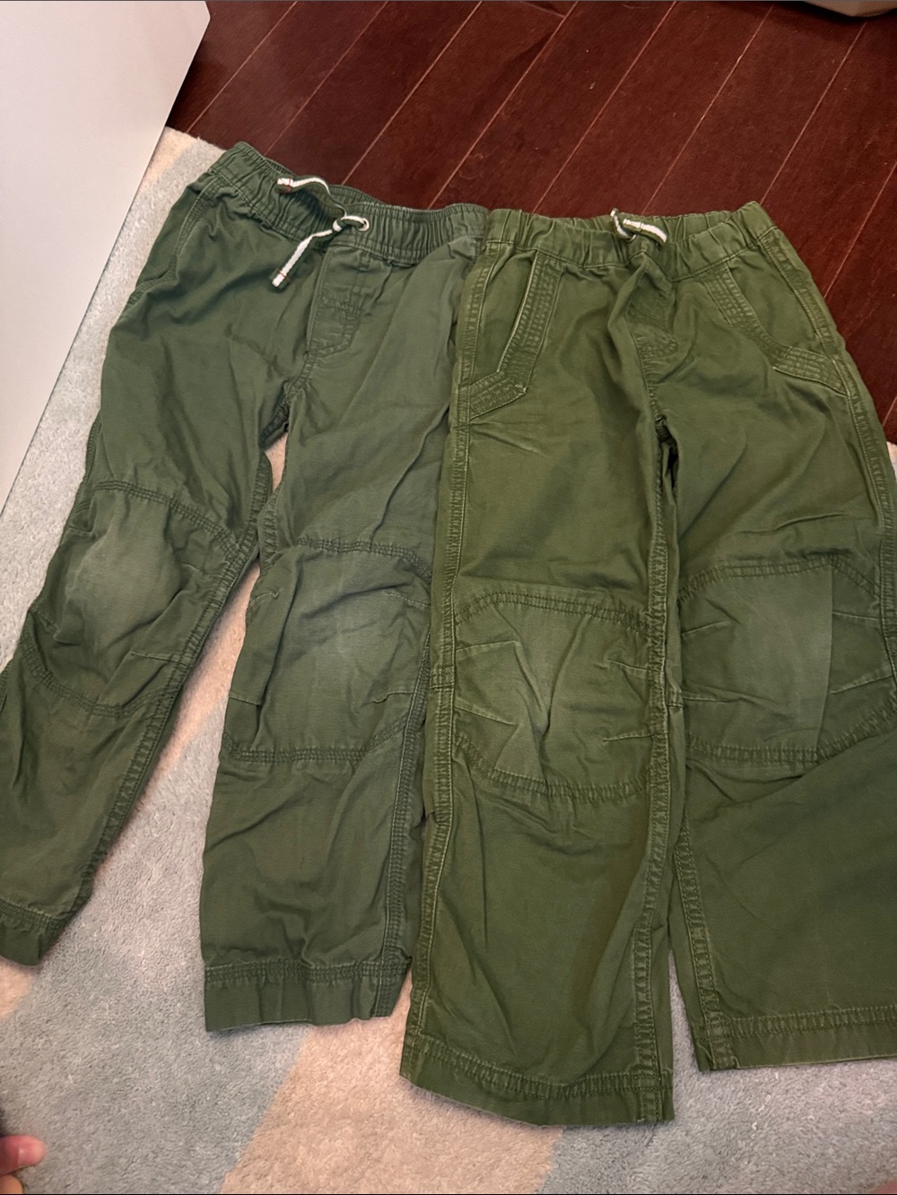 Hanna Andersson Olive Green Cargo Joggers Trio